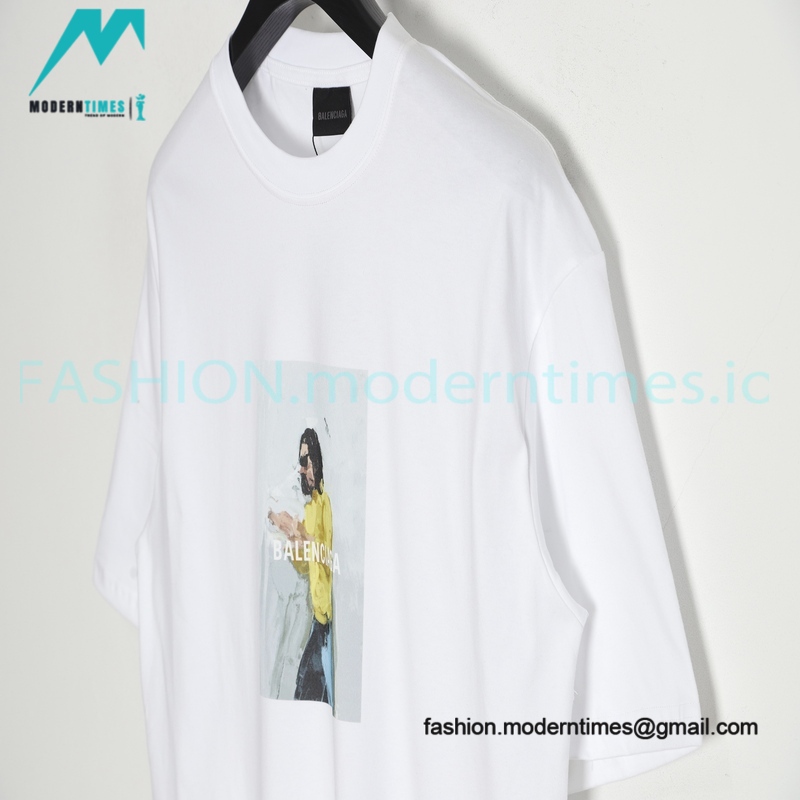 Balenciaga - Corri Digital Oil Painting Printed Short Sleeve T-shirt